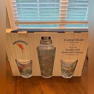 Margaritaville Cocktail Shaker and 2 Glasses